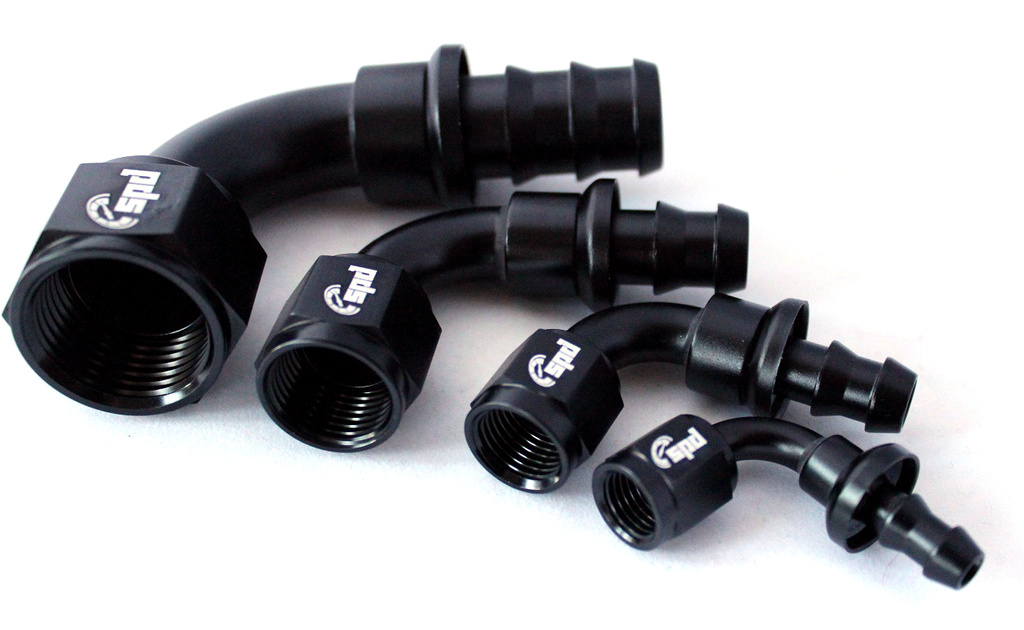 An8 hose end 150 ° Push On