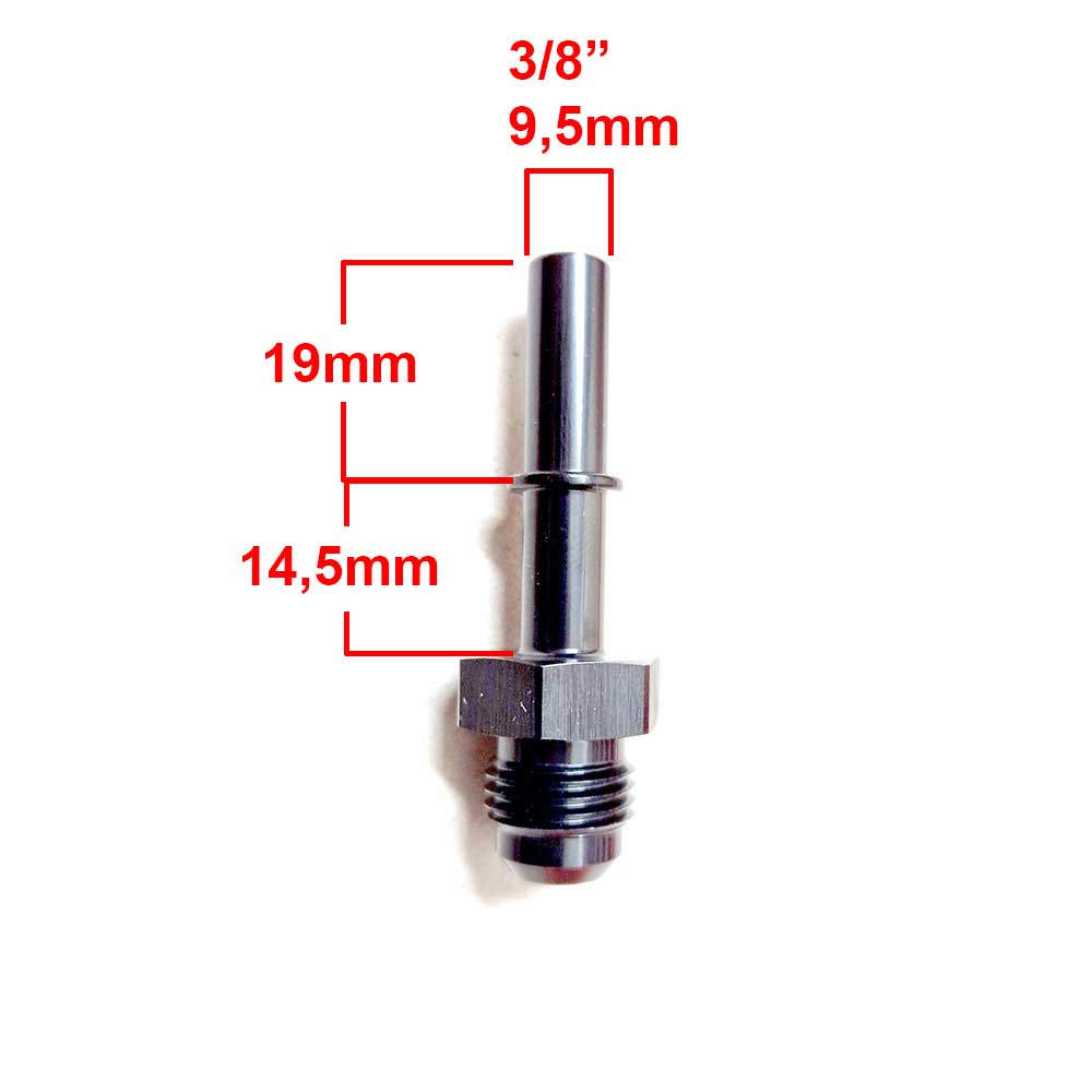 AN6 male - 3/8" quick connector