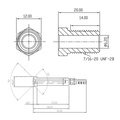 Brake fitting male 7/16-24 (swivel)