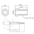 Brake fitting male 3/8-24 (swivel)