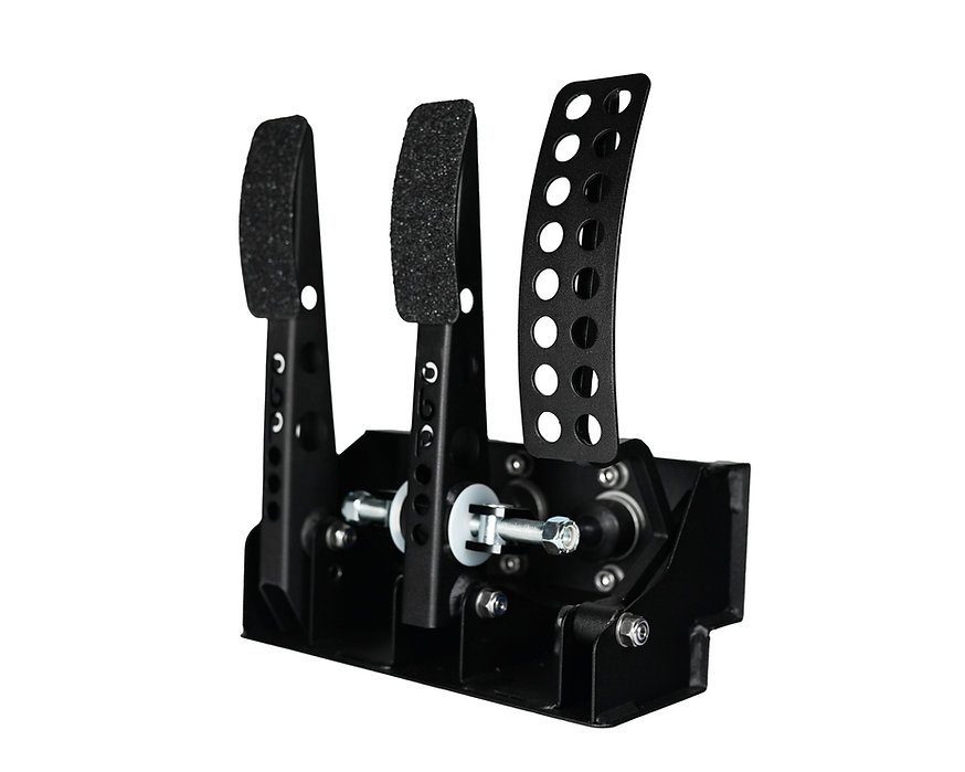 OBP Floor mounted pedal box 3 pedals 2x master cylinders (Cable Clutch)