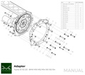 PMC Adapter kit Toyota JZ 1JZ 2JZ - BMW M50 S50 M52 S52 M54 - 184mm / 7.25"