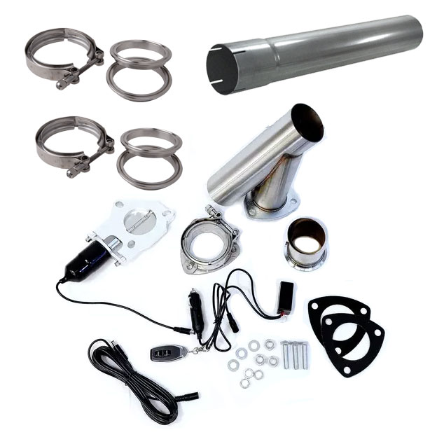 Exhaust cutout valve 2,5" (63,5mm) - KIT