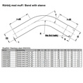Bent exhaust tube 45° 4" Stainless (102mm)