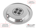 Air cleaner Drop base plate Silver
