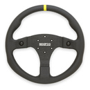 Sparco R350B Steering wheel Leather, With buttons