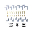 Ignition cable set 45 degrees Red