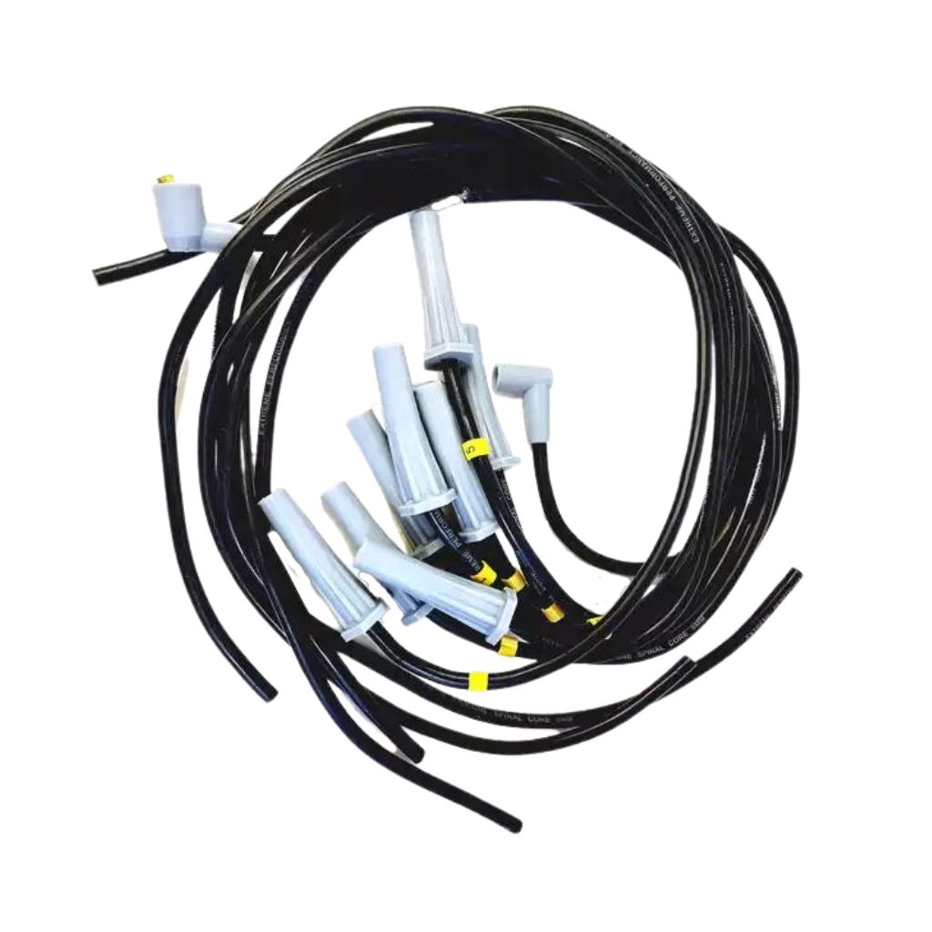 Ignition cable set straight angel Black