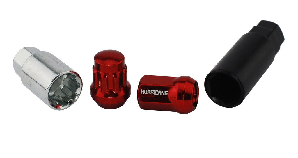 Wheel Nut Red M12x1,25 (32mm)