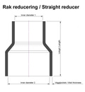 Silicone hose straight reducer 2-2,5" (51-63mm)
