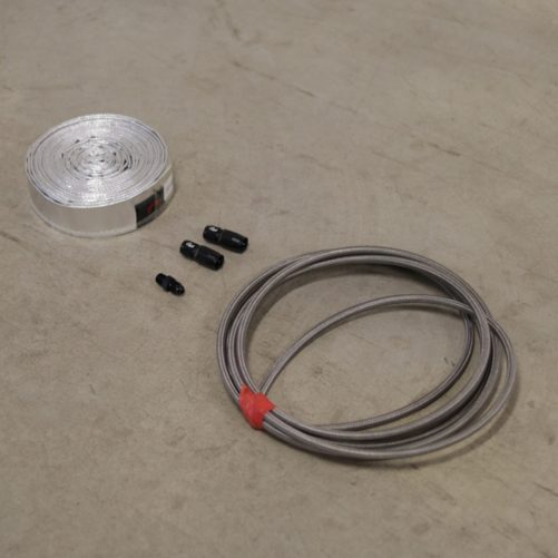 Holset Oil in Kit Turbo 2 x Straight connection AN4 + Alu Heat protection