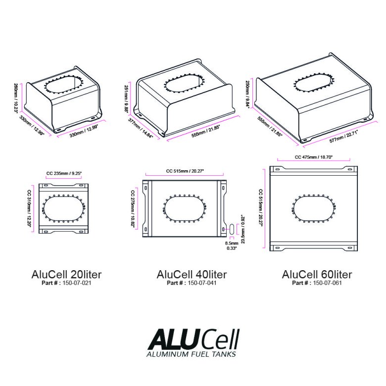 NUKE 20L Alu Fuel Cell with integrated surge tank
