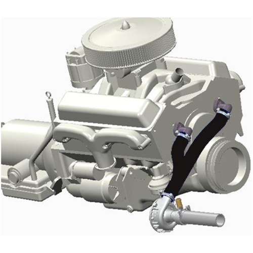 Davies Craig Chevrolet Big Block Water Pump Delete adapter kit (Black hose)
