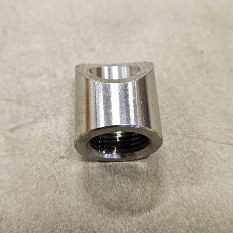 Curved lambda nut M18x1.5 Stainless steel (45°)