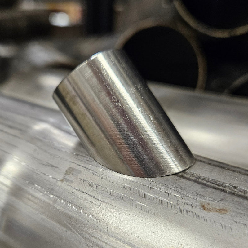 Curved lambda nut M18x1.5 Stainless steel (45°)