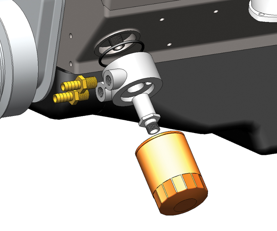 Sandwich adapter chevy 13/16-16 thread