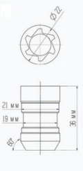 Wheel nut Kit with locking sleeve Black M12x1.5