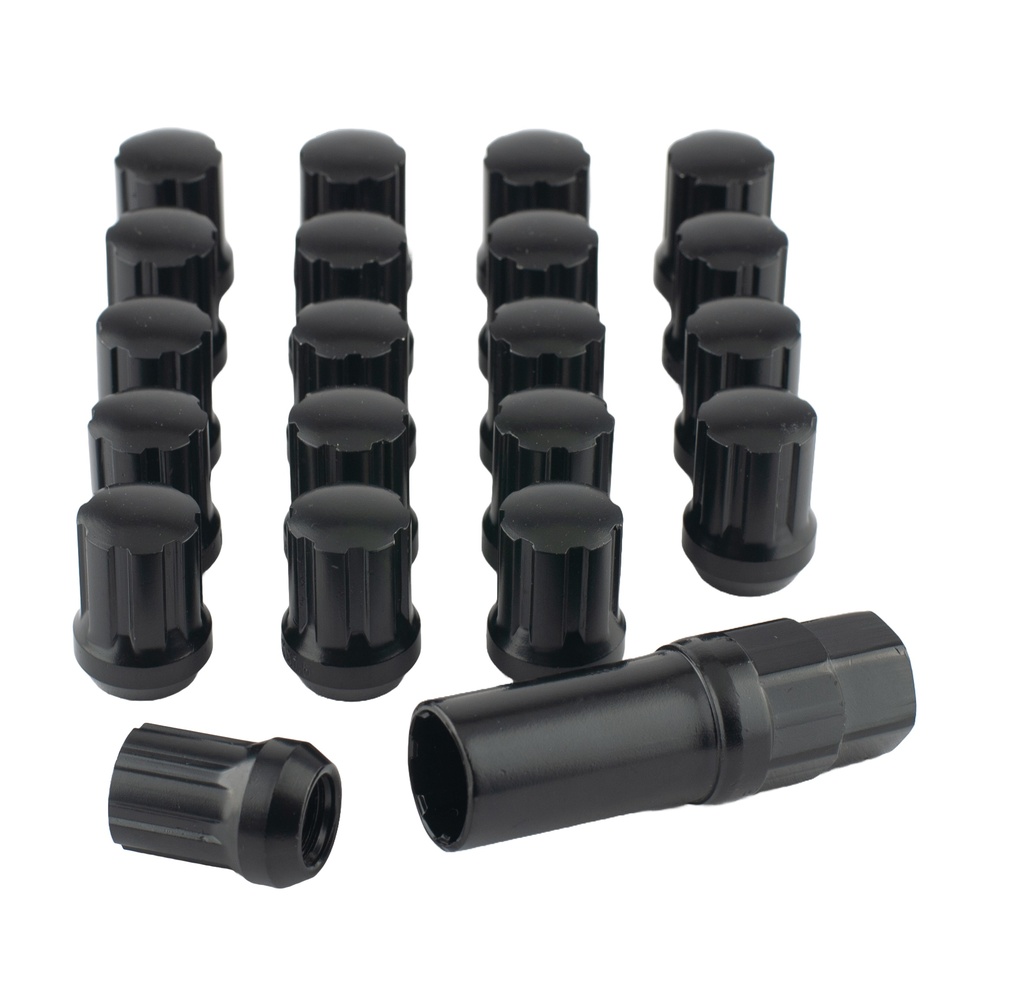 Wheel nut Kit of locking model Black M12x1,5
