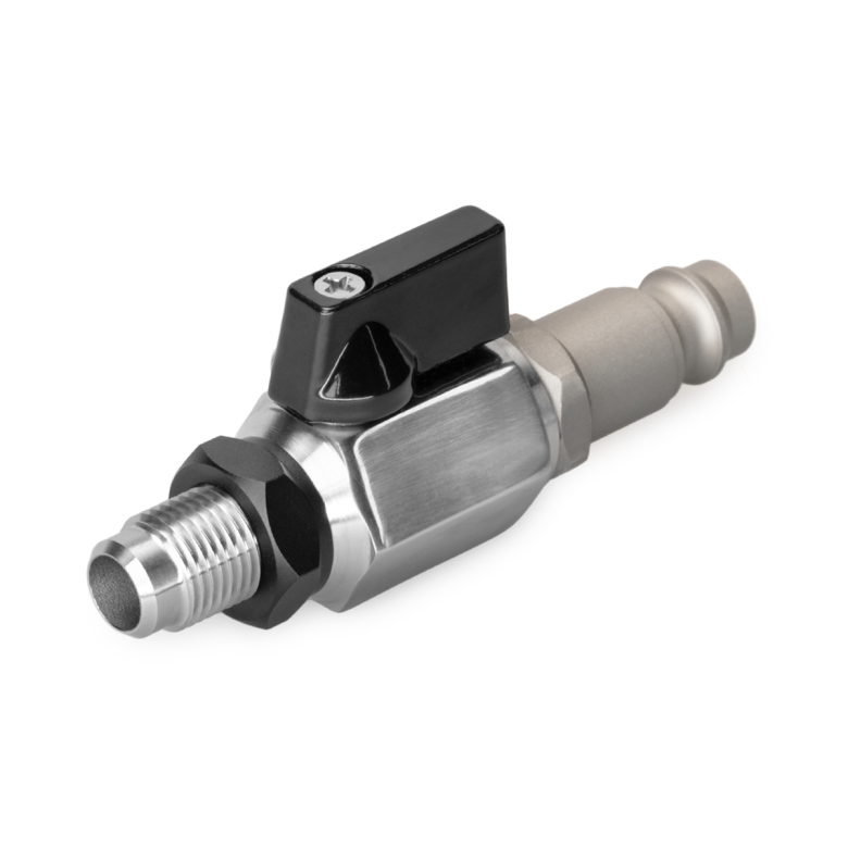 Nuke Air Jack Petcock Ball Valve Male Connector, AN-6
