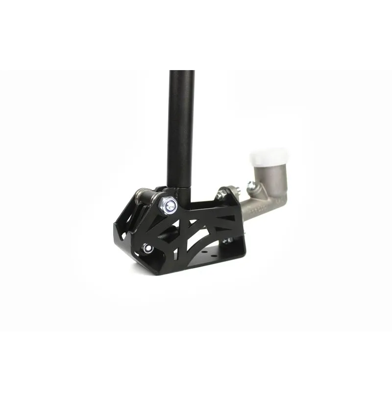 Inverted hydraulic handbrake with master brake cylinder (integrated reservoir)