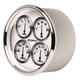 5" Quad Gauge, 100 Psi/100-250 °F/8-18v/0-90 Ω, Old-Tyme White Ii