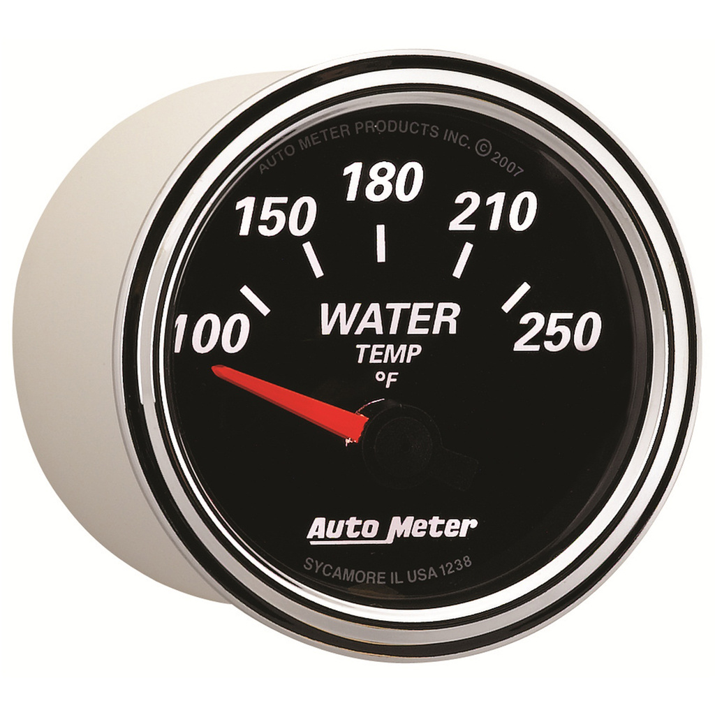 2-1/16" Water Temperature, 100-250 °F, Designer Black Ii