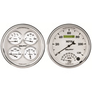 2 Pc. Gauge Kit, 5" Quad & Speedometer, 240-33 Ω, Old Tyme White Ii
