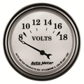 2-1/16" Voltmeter, 8-18v, Old-Tyme White Ii