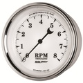 3-3/8" In-Dash Tachometer, 0-8,000 Rpm, Old-Tyme White Ii