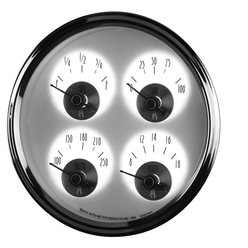 5" Quad Gauge, 100 Psi/100-250 °F/8-18v/240-33 Ω, Prestige Pearl
