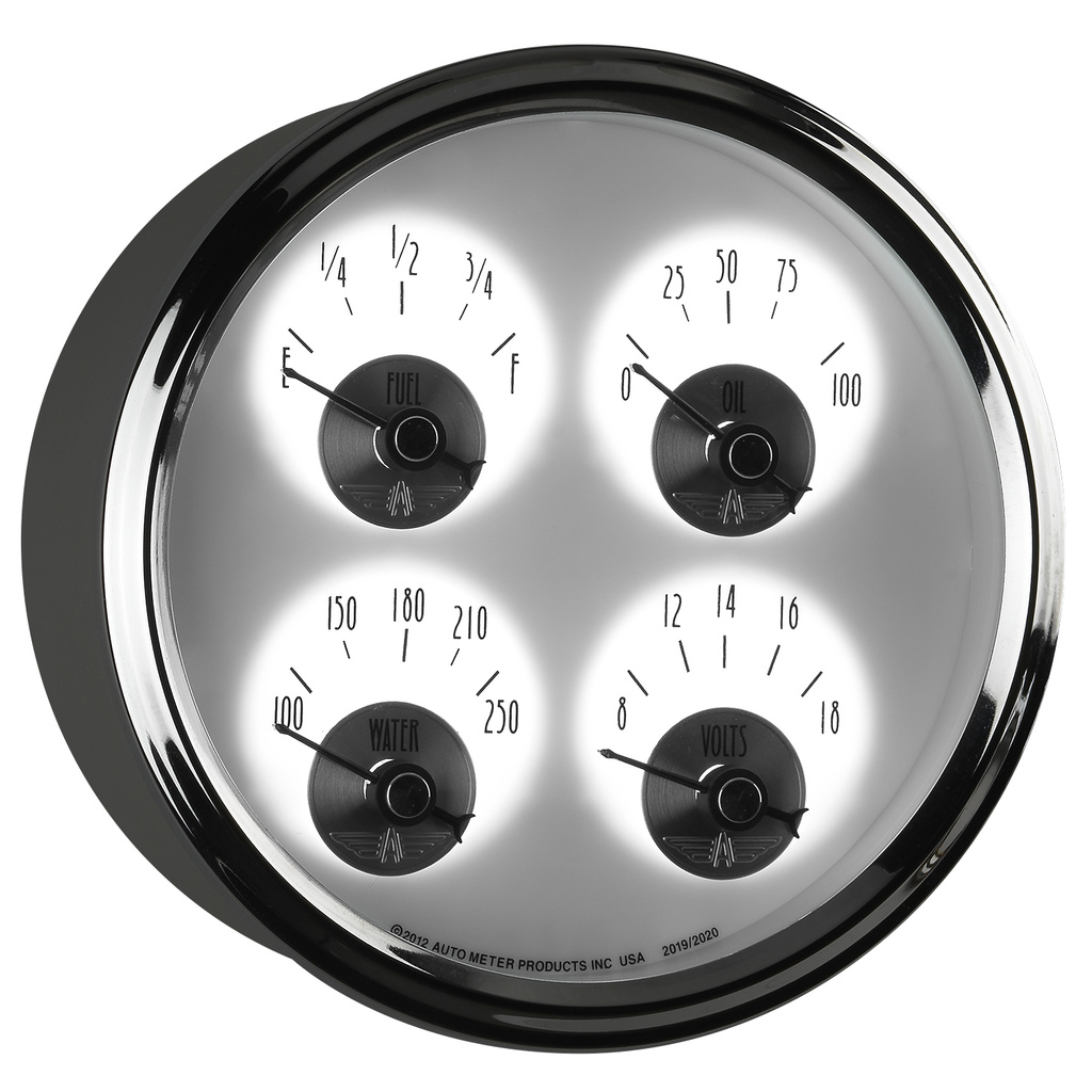 5" Quad Gauge, 100 Psi/100-250 °F/8-18v/240-33 Ω, Prestige Pearl