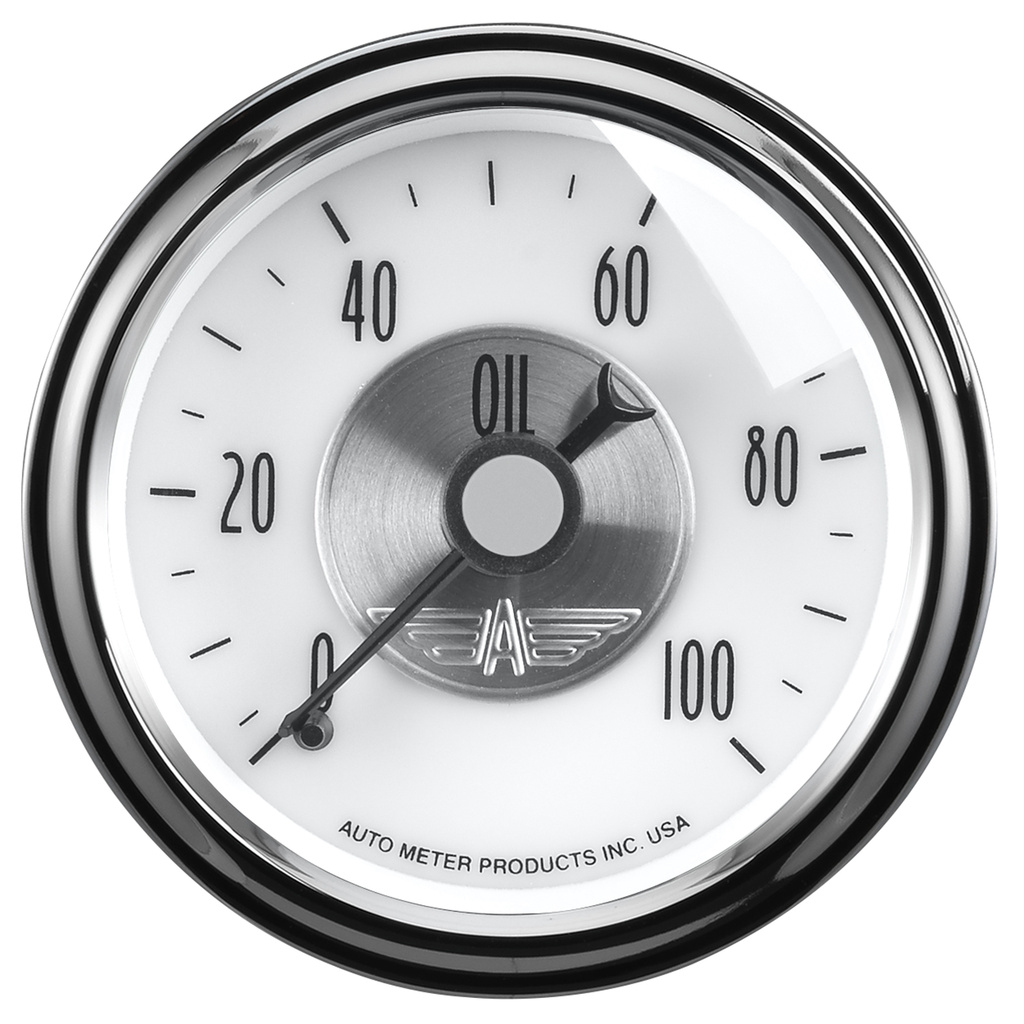 2-1/16" Oil Pressure, 0-100 Psi, Prestige Pearl