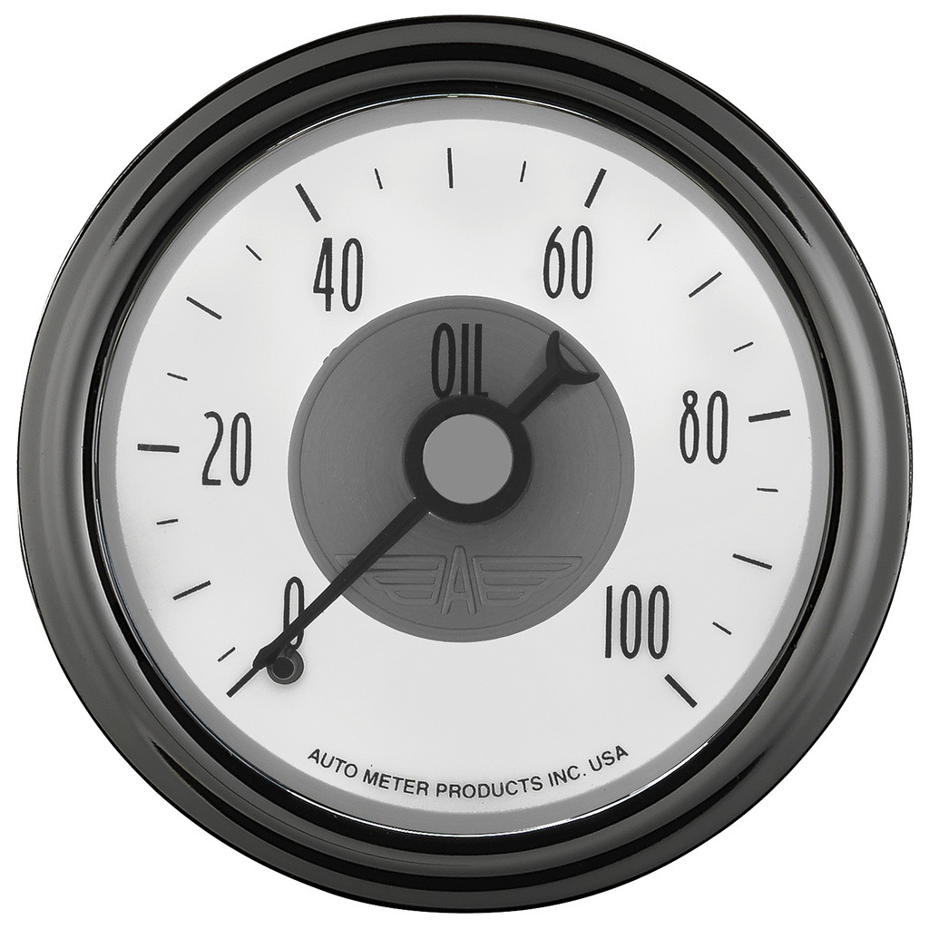 2-1/16" Oil Pressure, 0-100 Psi, Prestige Pearl