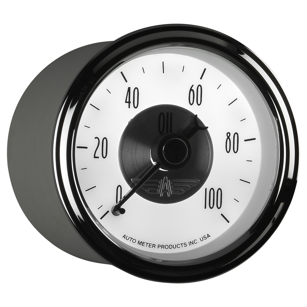 2-1/16" Oil Pressure, 0-100 Psi, Prestige Pearl