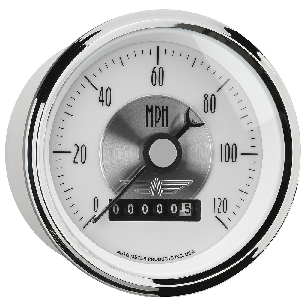 3-3/8" Speedometer, 0-120 Mph, Prestige Pearl