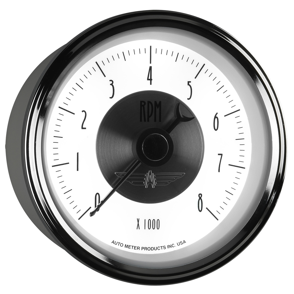 3-3/8" In-Dash Tachometer, 0-8,000 Rpm, Prestige Pearl
