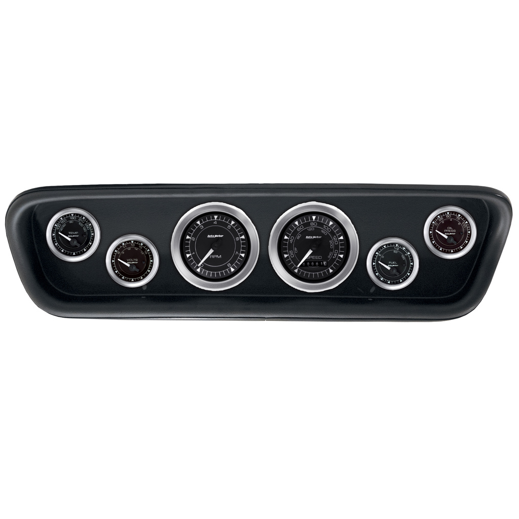 6 Gauge Direct-Fit Dash Kit, Ford Mustang 64-65, Chrono