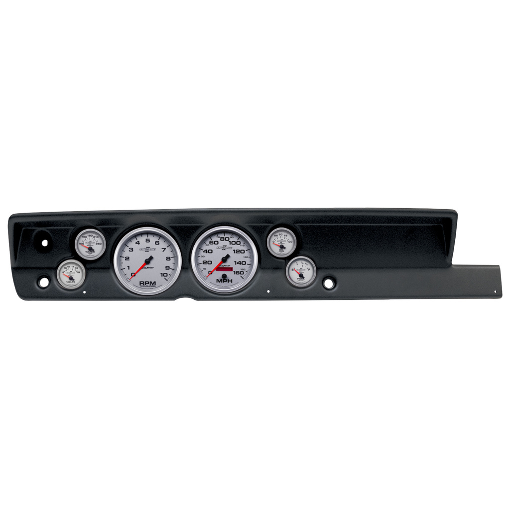 6 Gauge Direct-Fit Dash Kit, Plymouth Cuda 67-69, Ultra-Lite Ii