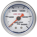 1-1/2" Pressure, 0-2,000 Psi, White