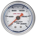 1-1/2" Pressure, 0-2,000 Psi, White