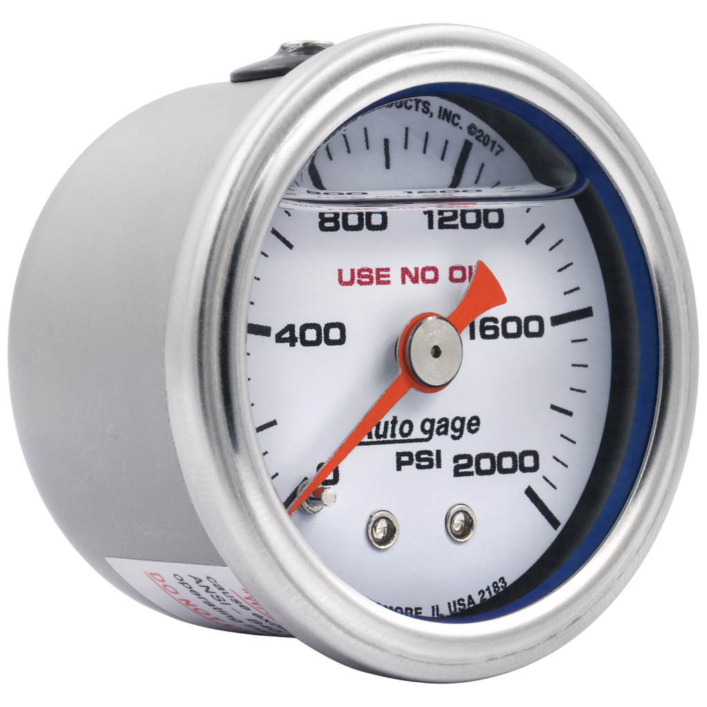 1-1/2" Pressure, 0-2,000 Psi, White