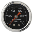 1-1/2" Pressure, 0-100 Psi, Black