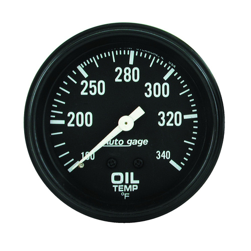2-5/8" Oil Temperature, 100-340 °F, Auto Gage