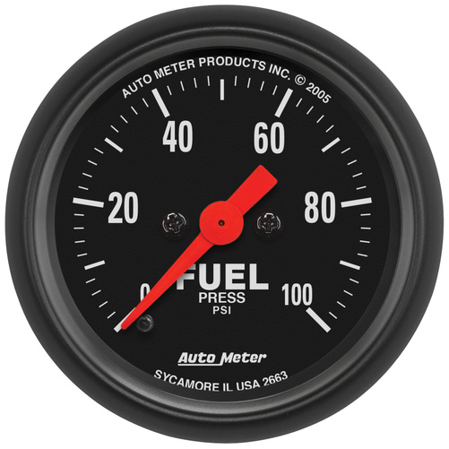 2-1/16" Fuel Pressure, 0-100 Psi, Z-Series