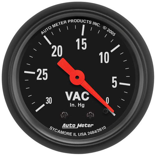 2-1/16" Vacuum, 0-30 In Hg, Z-Series