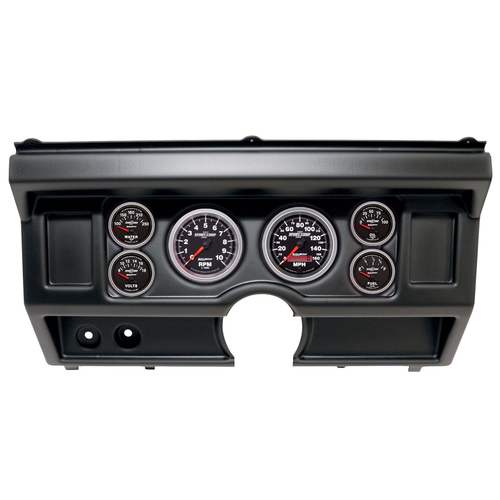 6 Gauge Direct-Fit Dash Kit, Ford Truck No Ac 80-86, Sport-Comp Ii