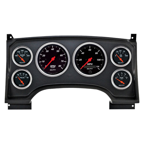 6 Gauge Direct-Fit Dash Kit, Chevy S10 Truck 94-97, Designer Black