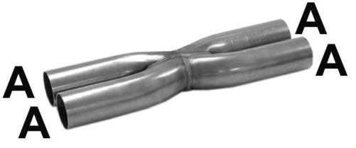 X-pipe 63,5 Stainless