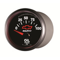 2-1/16" Oil Pressure, 0-100 Psi, Chevy Red Bowtie, Black