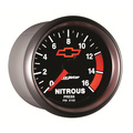 2-1/16" Nitrous Pressure, 0-1600 Psi, Chevy Red Bowtie, Black